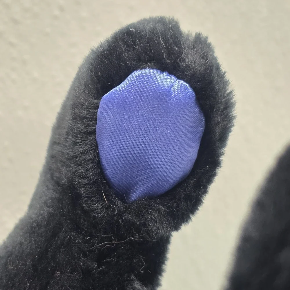 Vintage Hallmark Midnight Halloween Black Cat Blue Paws & Ears Plush